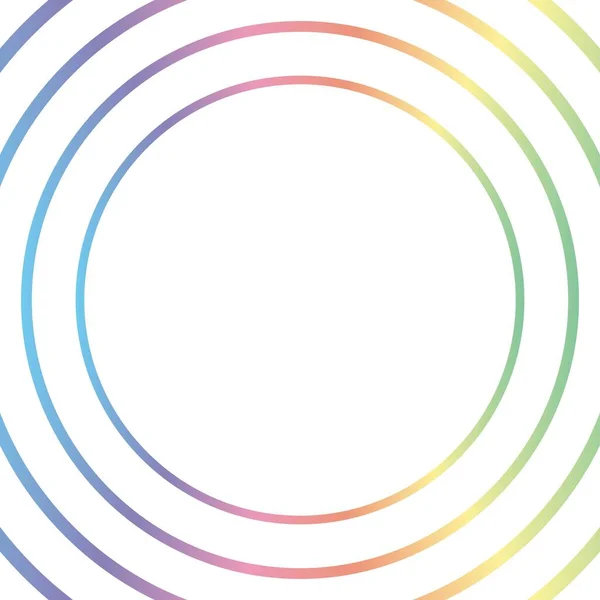 Rainbow Pastel Dot Circle Frame Halftone White Background Vector Illustration — Vetor de Stock