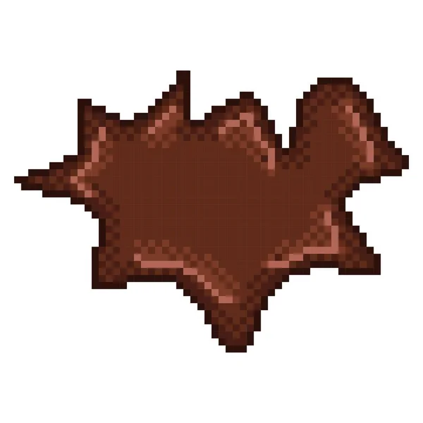 Shape Chocolate Pixel Art Vector Illustration — Stok Vektör