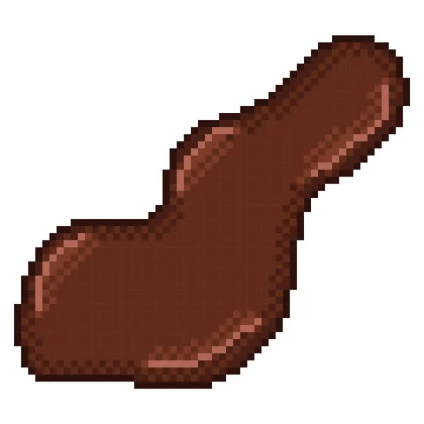 Shape Chocolate Pixel Art Vector Illustration — Stockový vektor