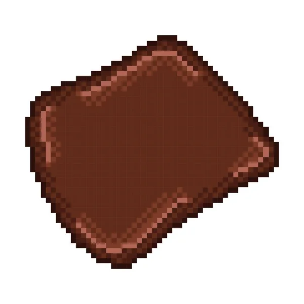 Shape Chocolate Pixel Art Vector Illustration — Stockvektor