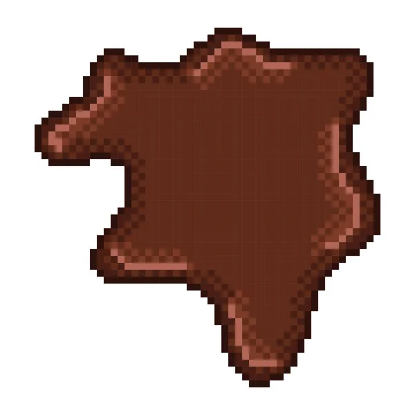 Shape Chocolate Pixel Art Vector Illustration — Stock vektor
