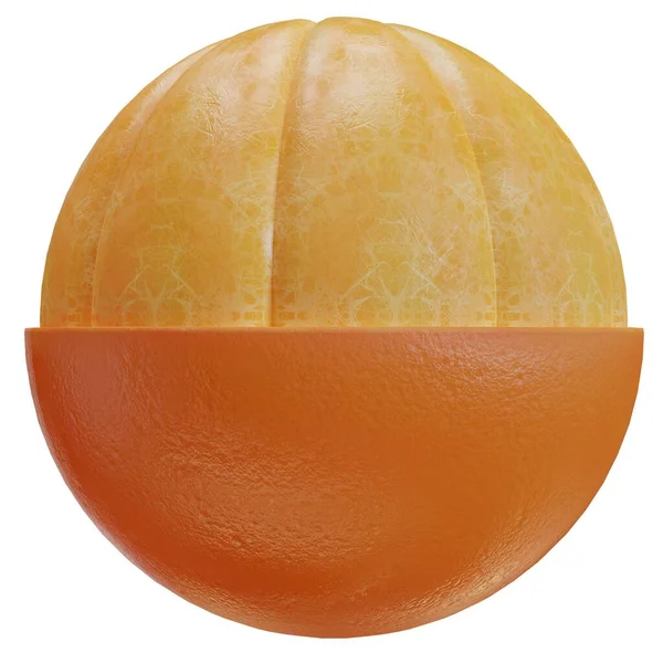 Orangefarbene Früchte Auf Weißem Hintergrund Darstellung — Stockfoto
