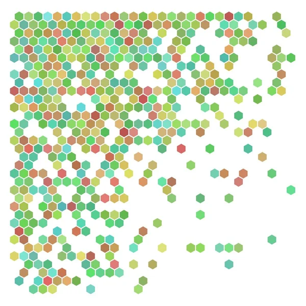 Hexagones Coloridos Fondo Aleatorio Medio Tono —  Fotos de Stock