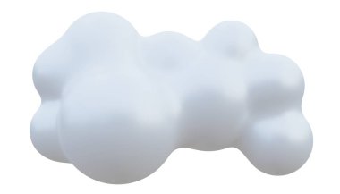 White cloud 3d. 3d rendering.