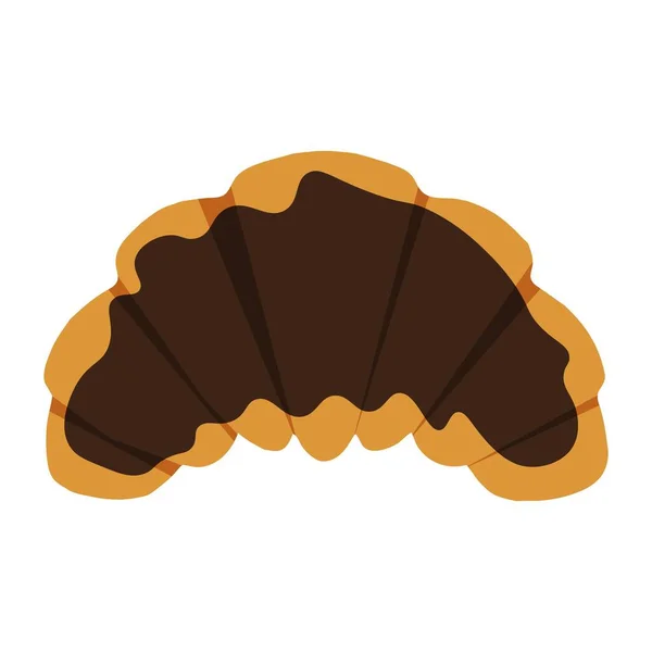 Csokis Croissant Ikon Vektorillusztráció — Stock Vector