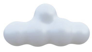 White cloud 3d. 3d rendering.