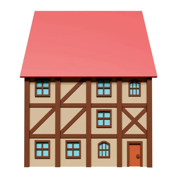 Medieval Building Rendering — Stock Photo, Image