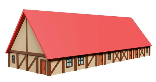 Mittelalterliches Gebäude Darstellung — Stockfoto