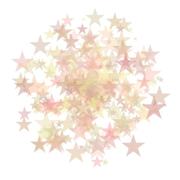 Różowe Żółte Pomarańczowe Abstrakcyjne Gwiazdy Losowe Tło — Zdjęcie stockowe