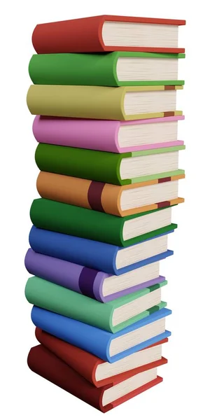 Fantasía Libros Coloridos Renderizado —  Fotos de Stock