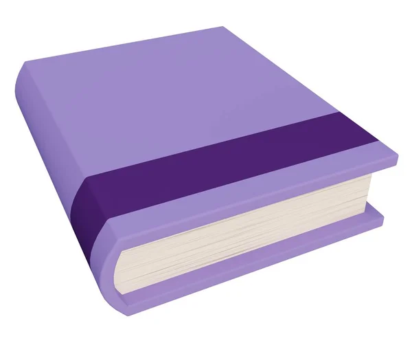Fantasía Libro Púrpura Renderizado — Foto de Stock