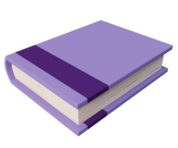 紫色的书的幻想 3D渲染 — 图库照片