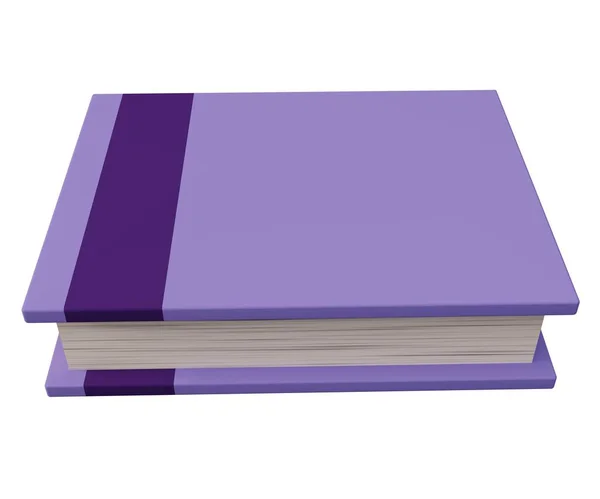 Фантазия Фиолетовой Книге Рендеринг — стоковое фото