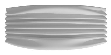 Beyaz arka planda beyaz kumaş. 3d oluşturma.