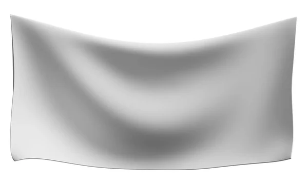 Weißes Tuch Auf Weißem Hintergrund Darstellung — Stockfoto