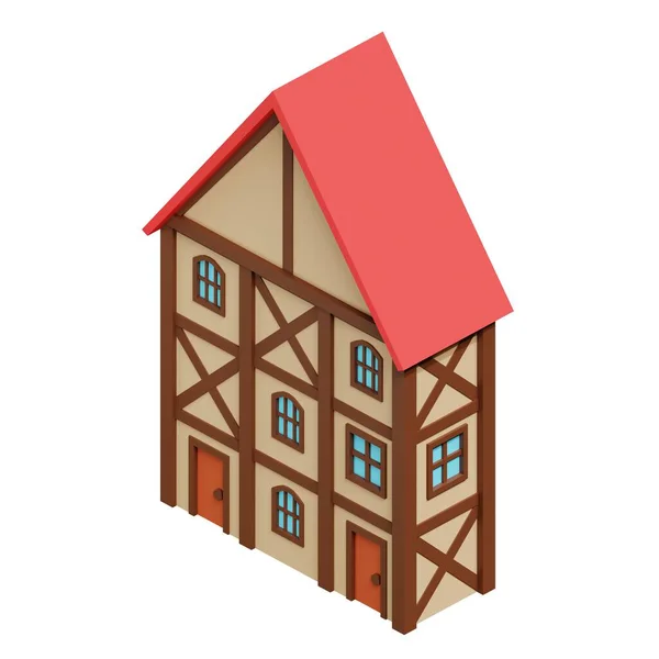 Medieval House Rendering — Stok fotoğraf