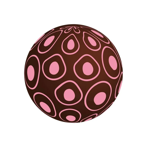 Mix Fragole Chocolate Ball Illustrazione Vettoriale — Vettoriale Stock