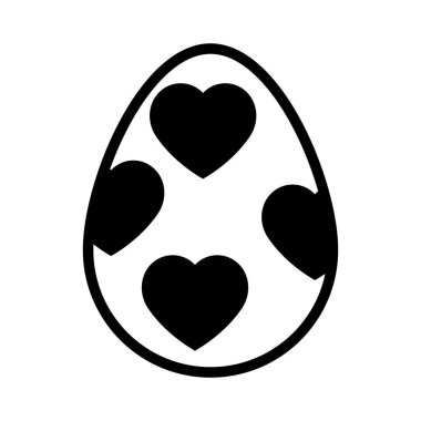 Beyaz ve siyah Paskalya yumurtaları. Vektör illüstrasyonu.