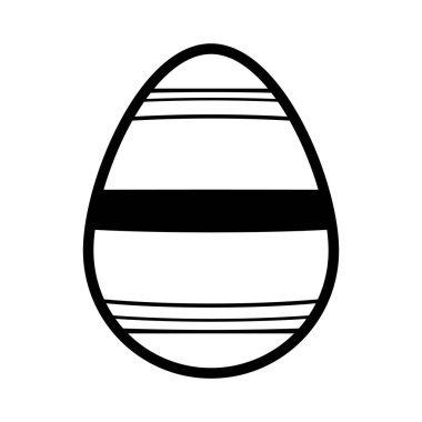 White and black Easter eggs. Vector illustration.