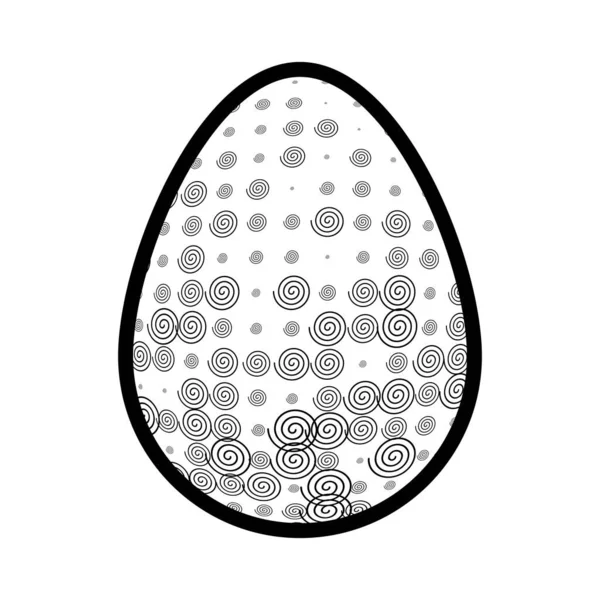 Huevos Pascua Blancos Negros Ilustración Vectorial — Vector de stock