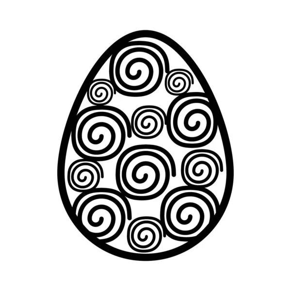 White Black Easter Eggs Vector Illustration — Stock vektor