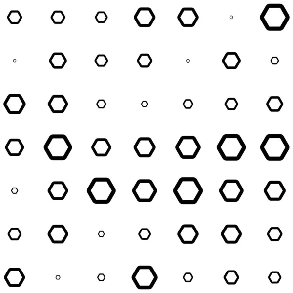 Hexagons Halftoon Willekeurige Patroon Achtergrond Vectorillustratie — Stockvector