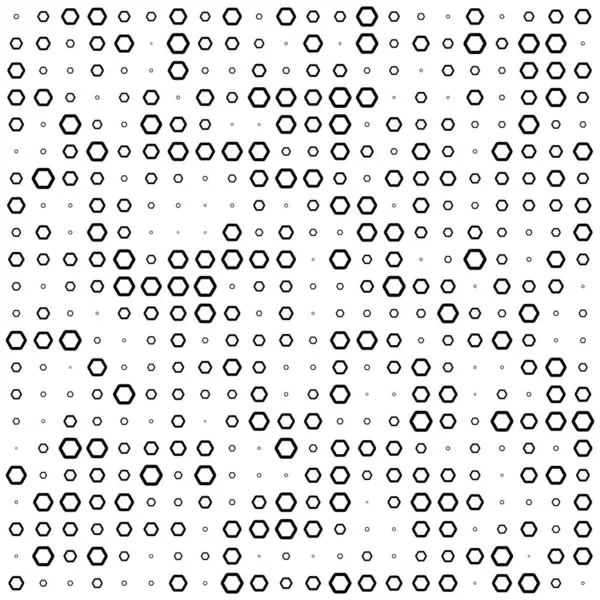Hexagons Halftoon Willekeurige Patroon Achtergrond Vectorillustratie — Stockvector