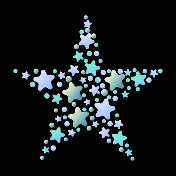 Dekorativa Stjärnor Ikonen Vektorillustration — Stock vektor