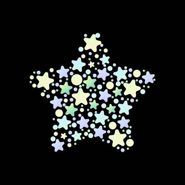 Dekorativa Stjärnor Ikonen Vektorillustration — Stock vektor
