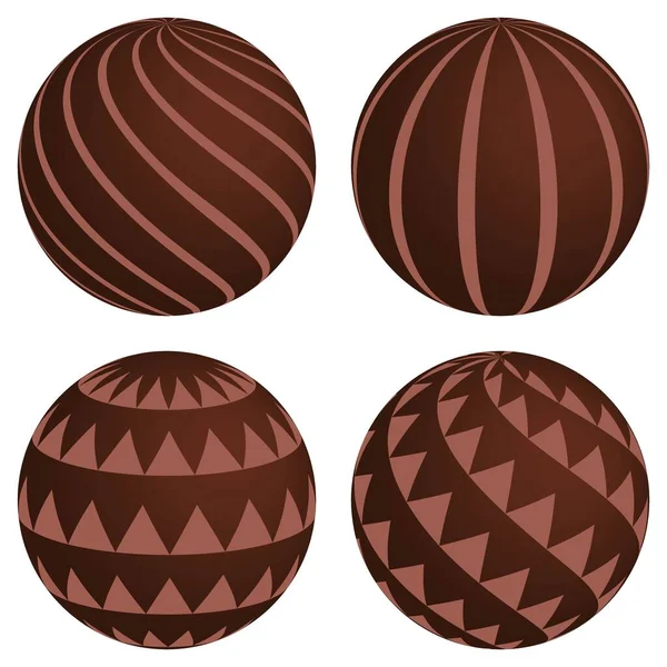 Çikolata Topu Vektör Illüstrasyonu — Stok Vektör