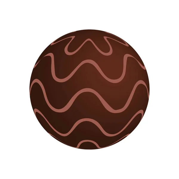 Bola Chocolate Ilustración Vectorial — Vector de stock