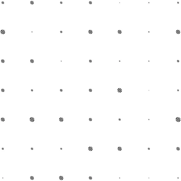 Kreise Reihen Sich Aneinander Halbtoniger Hintergrund Mit Zufälligen Mustern Vektorillustration — Stockvektor