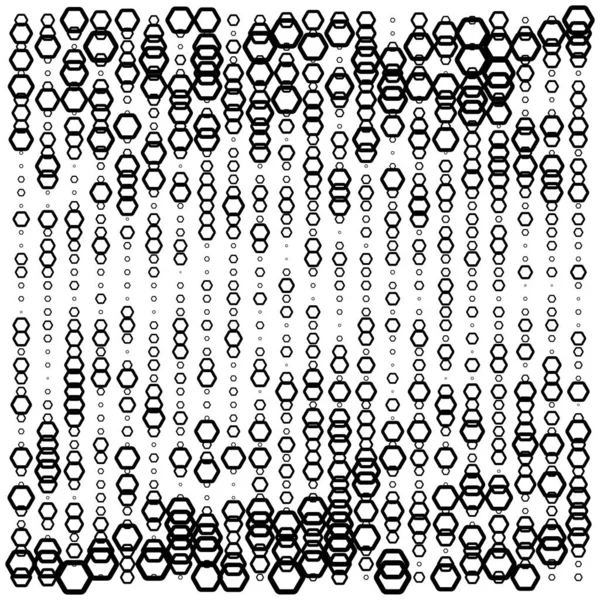 Hexagons Halve Toon Gradiënt Willekeurige Patroon Achtergrond Vectorillustratie — Stockvector