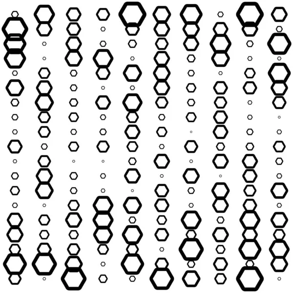 Hexagones Dégradé Demi Tons Fond Motif Aléatoire Illustration Vectorielle — Image vectorielle