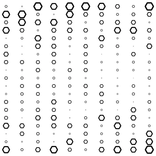 Hexagons Halve Toon Gradiënt Willekeurige Patroon Achtergrond Vectorillustratie — Stockvector
