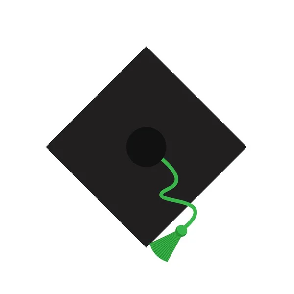 Graduation Cap Vector Isolated White Background Icon Graduation Cap — Stock Vector