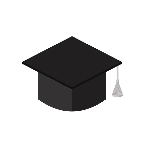 Graduation Cap Vektor Isoliert Auf Weißem Hintergrund Graduiertenmütze — Stockvektor