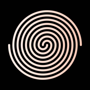 Pastel gradyan dekoratif spiral. Vektör illüstrasyonu.