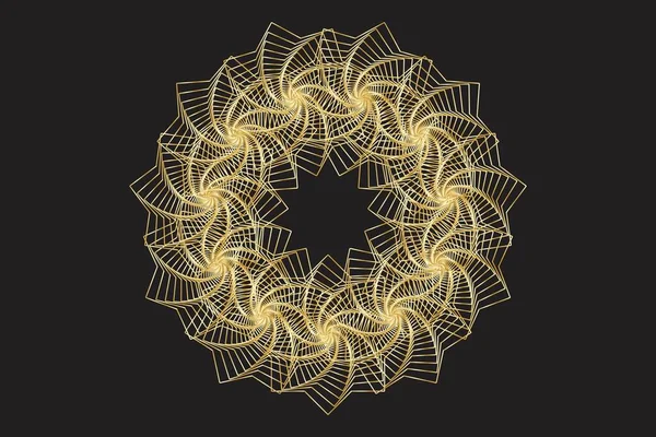 Gold Spirograph Seppele Vektoriesimerkki — vektorikuva