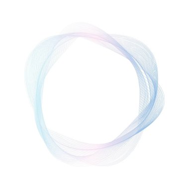 Soyut pembe ve mavi daire dalga çerçeve arkaplanı. Vektör illüstrasyonu.