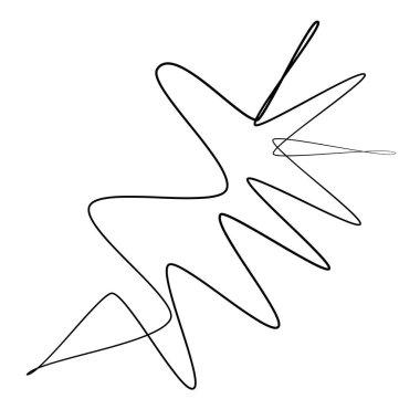 Siyah karalama şekli. Vektör illüstrasyonu.