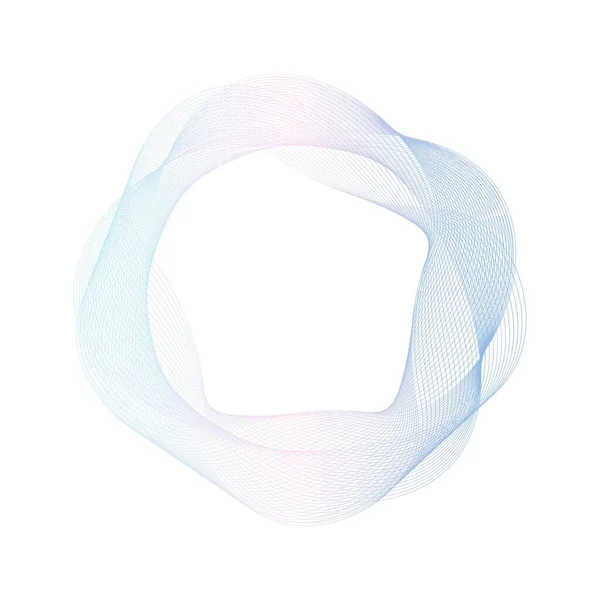 Résumé Rose Bleu Cercle Vague Cadre Arrière Plan Illustration Vectorielle — Image vectorielle