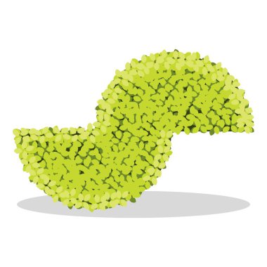 Yeşil çalı ikonu. Vektör illüstrasyonu.