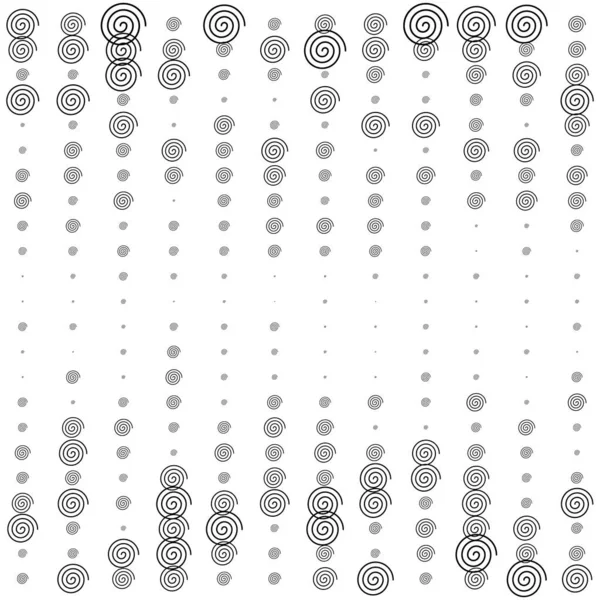 Fond Motif Aléatoire Spirale Dégradé Demi Tons Illustration Vectorielle — Image vectorielle