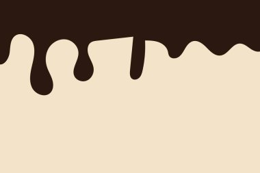 Çikolata arka planda kalıyor. Vektör illüstrasyonu.