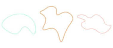 Soyut pastel şekil çizgisi. Vektör illüstrasyonu.