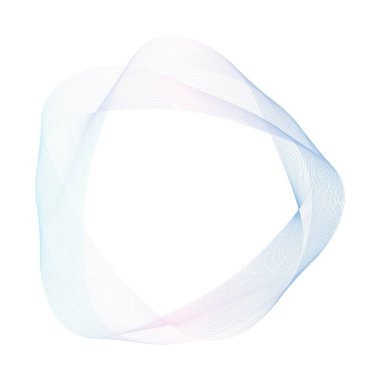 Soyut pembe ve mavi daire dalga çerçeve arkaplanı. Vektör illüstrasyonu.