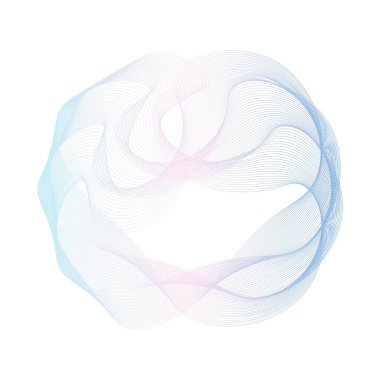 Soyut pembe ve mavi daire dalga çerçeve arkaplanı. Vektör illüstrasyonu.
