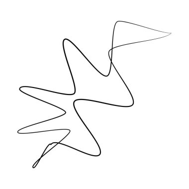 Siyah karalama şekli. Vektör illüstrasyonu.