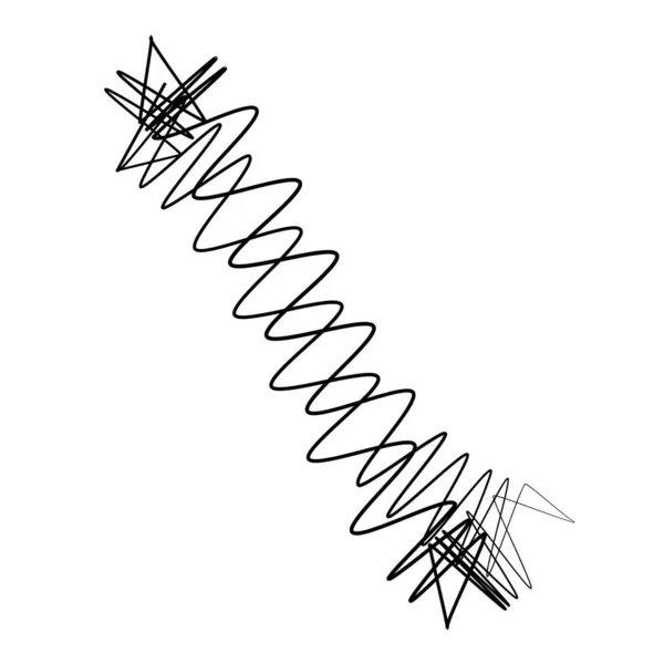 Forme Gribouillis Noir Illustration Vectorielle — Image vectorielle